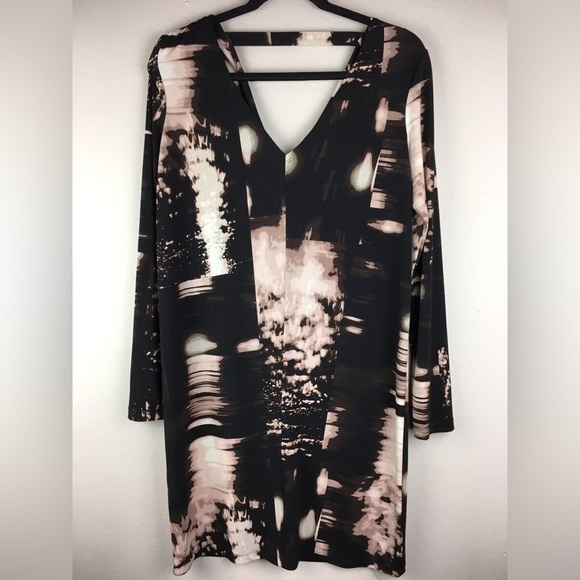 Calvin Klein Women's Size 4 Shift Dress Cowl Neck on Back Long Sleeve. - Picture 1 of 5